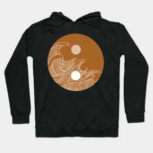 Yin Yang Wave Sun and Moon Hoodie